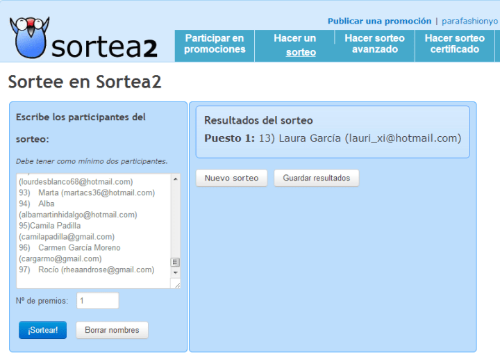 ganador sorteo lefties